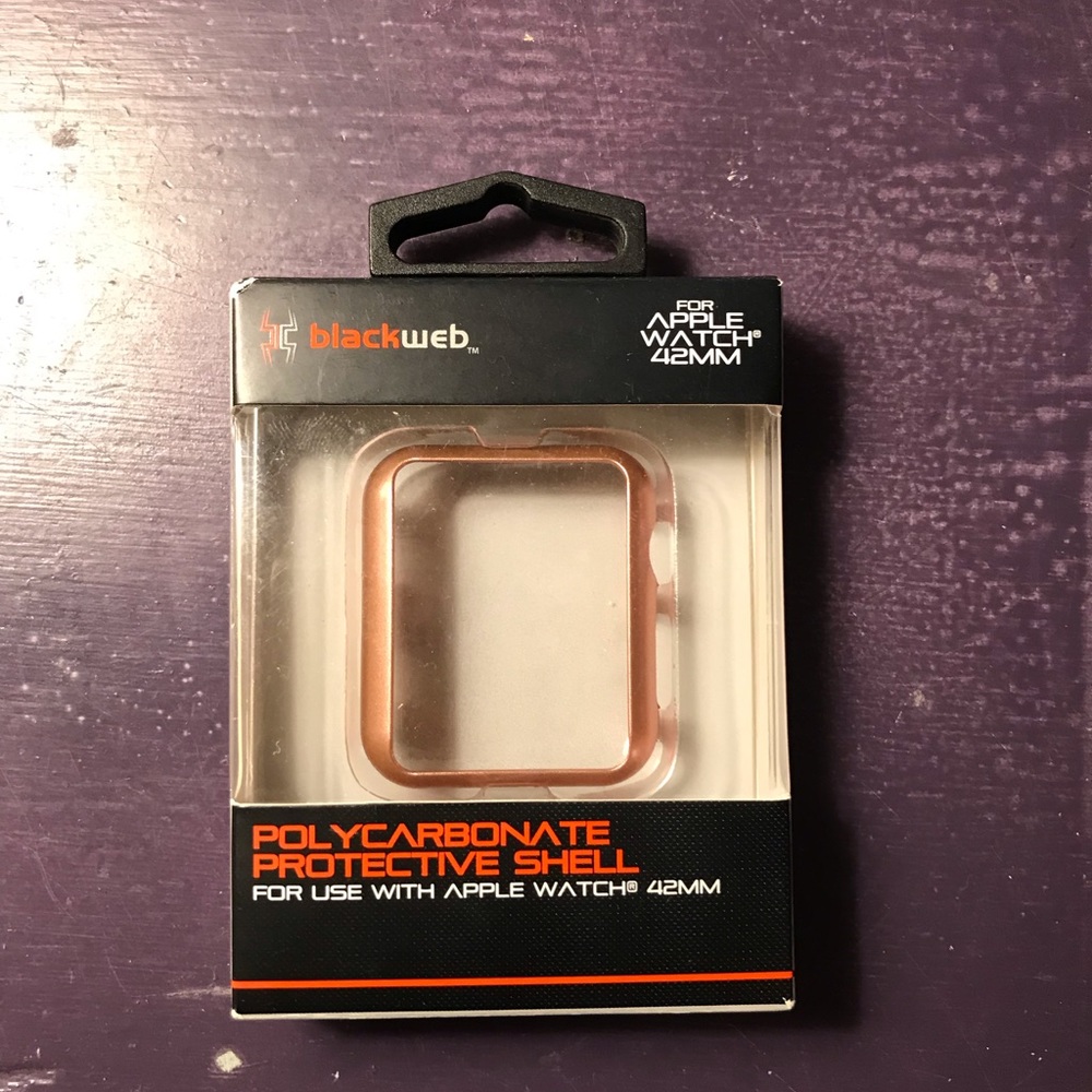 Rose gold Apple Watch case